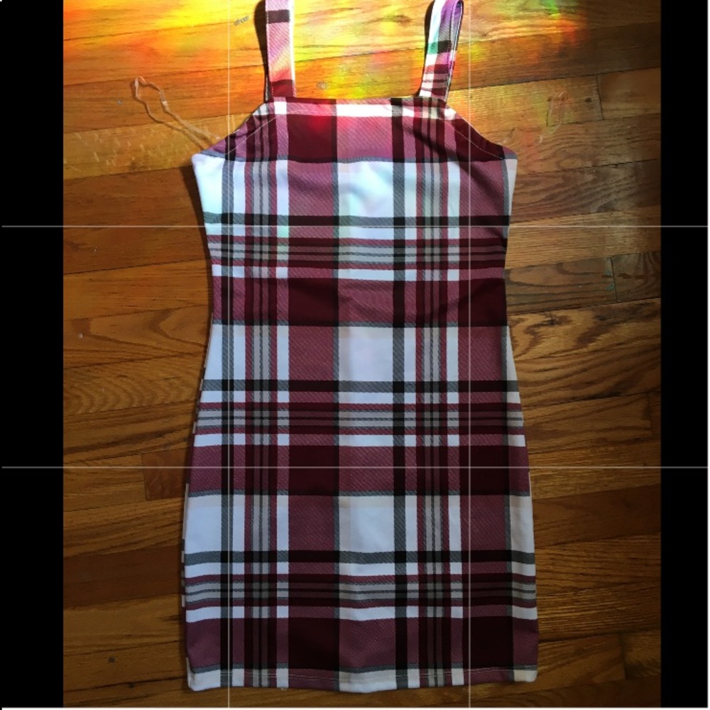 Jolie & Joy Red Plaid Dress, Size Medium